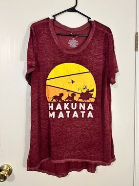 Disney Maroon Crewneck Graphic Tee